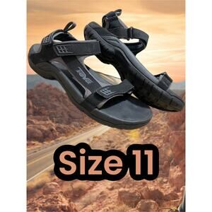 Teva 4289 Sandals Size 11 Men’s Black Hook & Loop Outdoor Hiking Trail Style